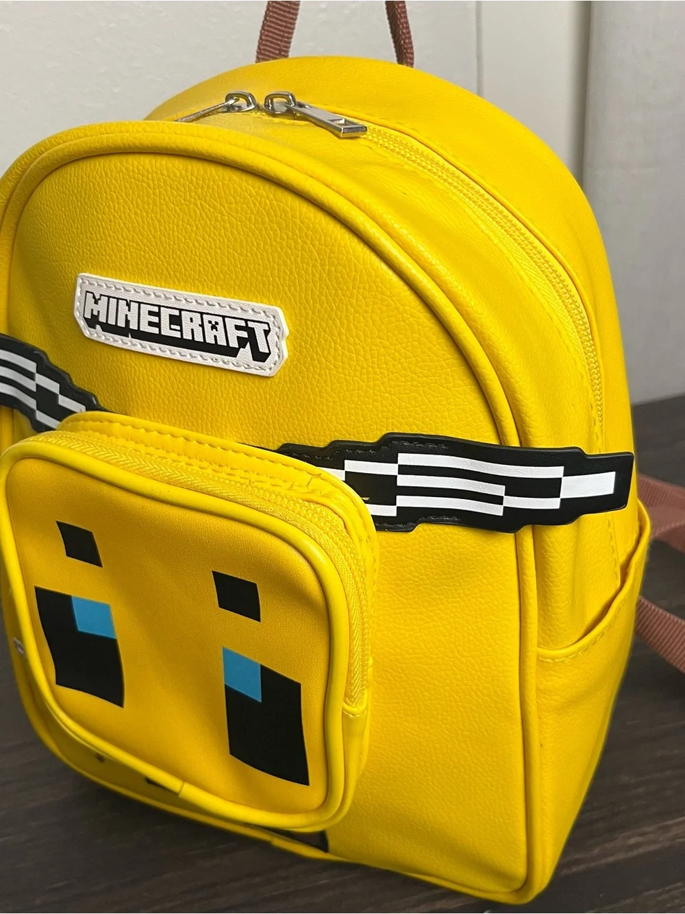 Buzz Into Adventure: Iconic Minecraft Bee Mini Backpack for Gamers & Fans